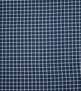 Flannel Fabric Super Snuggle Navy Windowpane Plaid 100% Cotton
