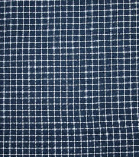 Flannel Fabric Super Snuggle Navy Windowpane Plaid 100% Cotton