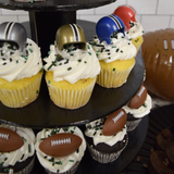 Assorted Cupcake/Cake Decorating Toppers, Football Helmets, Set of 12, Football Stickers, Set of 30, Football Cupcake Rings, Set of 12 - (Total 54)