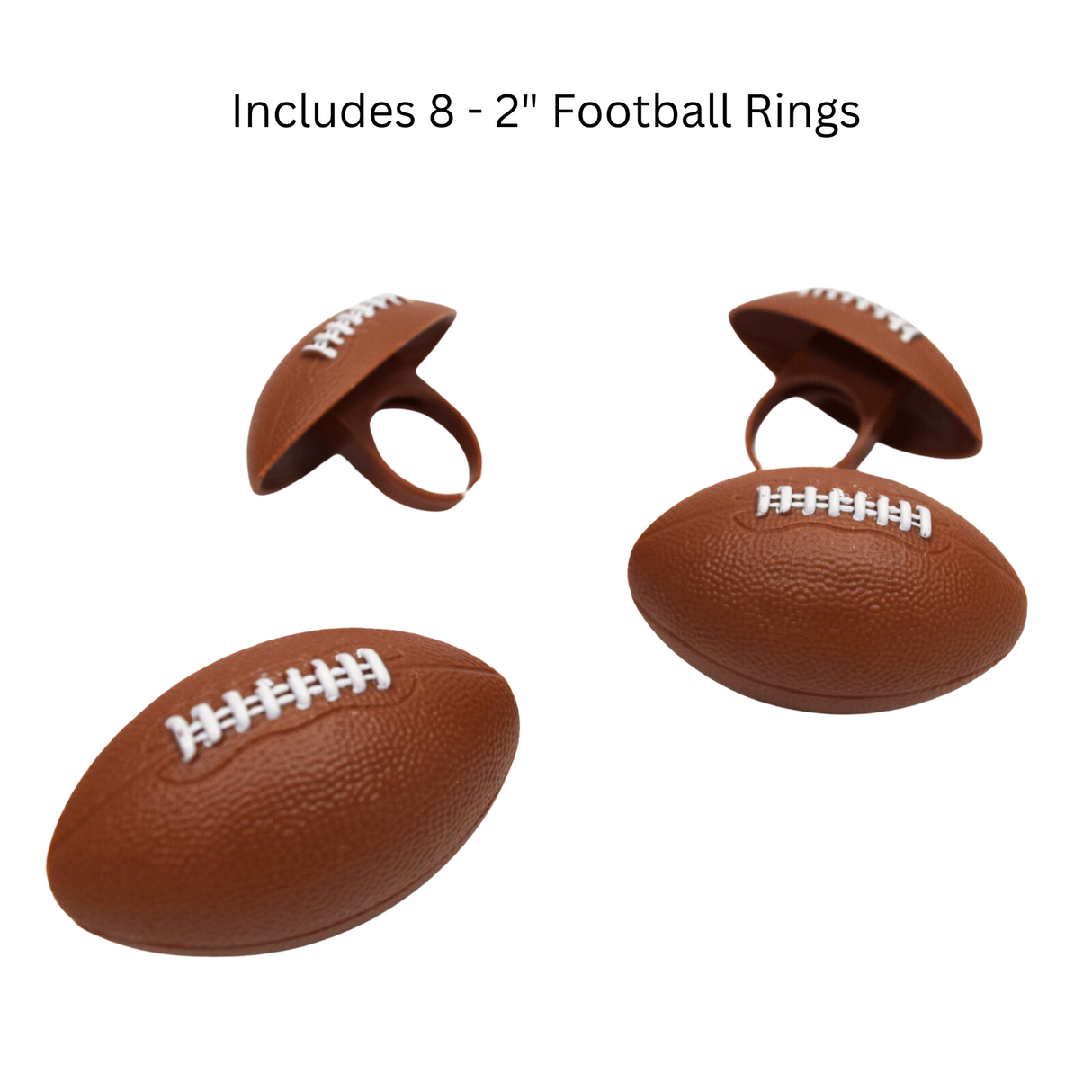 Oasis Supply Football Party Decoration Kit (Available for Pre-Order)- 32 Pieces, Includes 8 Helmets, 8 Football Rings, 8 Football Picks, 1 oz Football Quins and Two 2oz Bags of Team Color Sprinkles