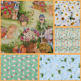 Quilting Cotton Bunnies Scenic Easter Susan Winget