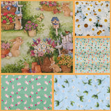 Quilting Cotton Bunnies Scenic Easter Susan Winget
