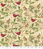 Quilting Cotton Cardinal on Vines Christmas Fabric