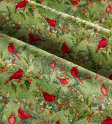Quilting Cotton Cardinals on Branches Christmas Susan Winget