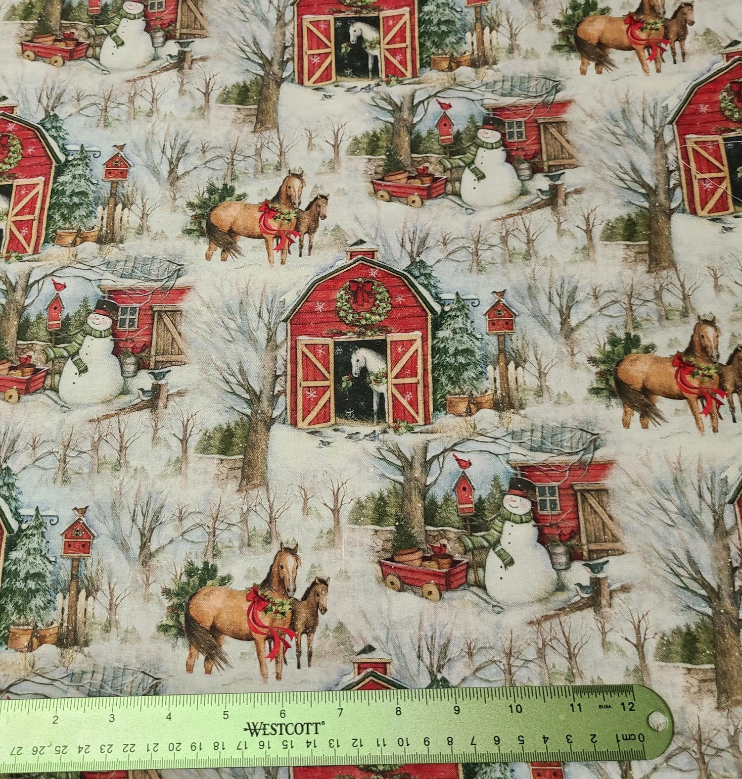 Quilting Cotton Susan Winget Christmas Horses