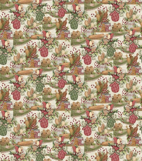 Quilting Cotton Susan Winget Gingerbread Kitchen Christmas