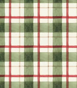 Quilting Cotton Susan Winget Green Plaid Christmas Fabric 100% Cotton