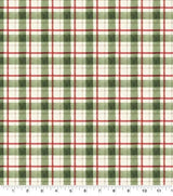 Quilting Cotton Susan Winget Green Plaid Christmas Fabric 100% Cotton