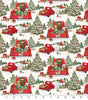 Quilting Cotton Riding Dogs Christmas Susan Winget