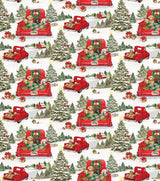 Quilting Cotton Riding Dogs Christmas Susan Winget