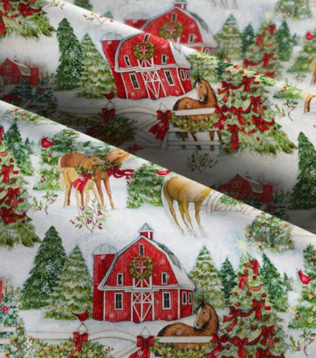 Quilting Cotton Winter Barn Christmas Susan Winget