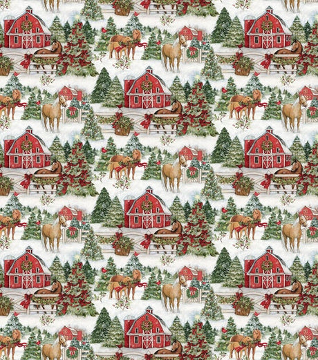 Quilting Cotton Winter Barn Christmas Susan Winget