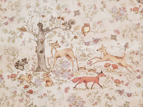 Quilting Cotton Woodland Buddies Nursery Susan Winget