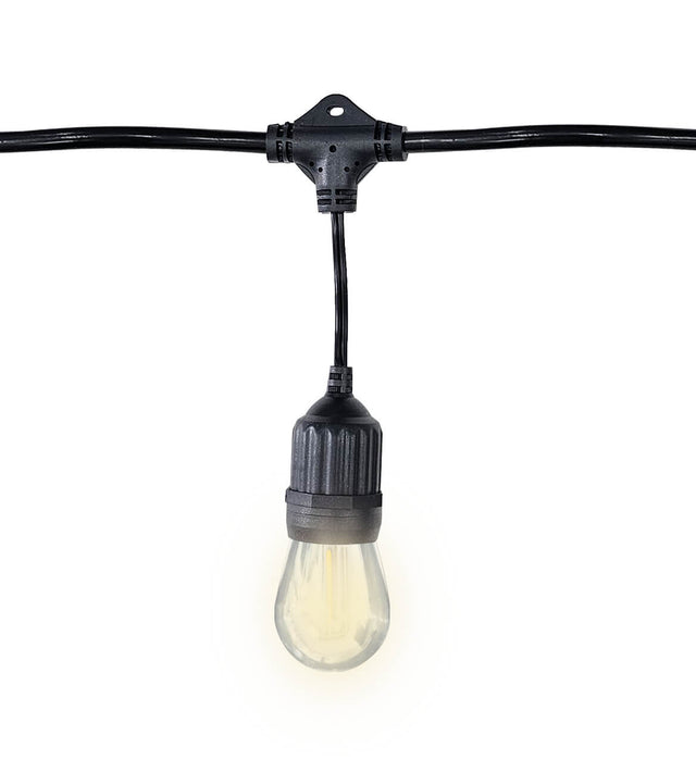 48' Warm White Suspended Patio Light Set - S14 LED Bulbs Included