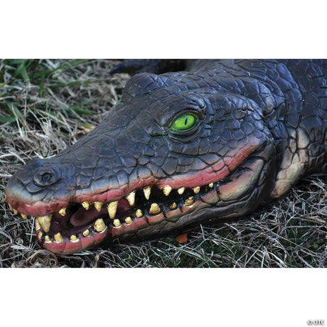 RADYAN Realistic Swamp Alligator Halloween Yard Decoration for Displays shown in a clear product image