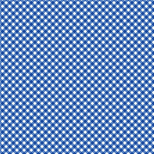 Cotton Gingham Fabric Dark Blue 44/45"