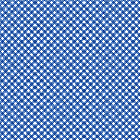 Cotton Gingham Fabric Dark Blue 44/45"