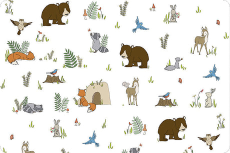 Cuddle Fabric Woodland Pals Snow 58/60"