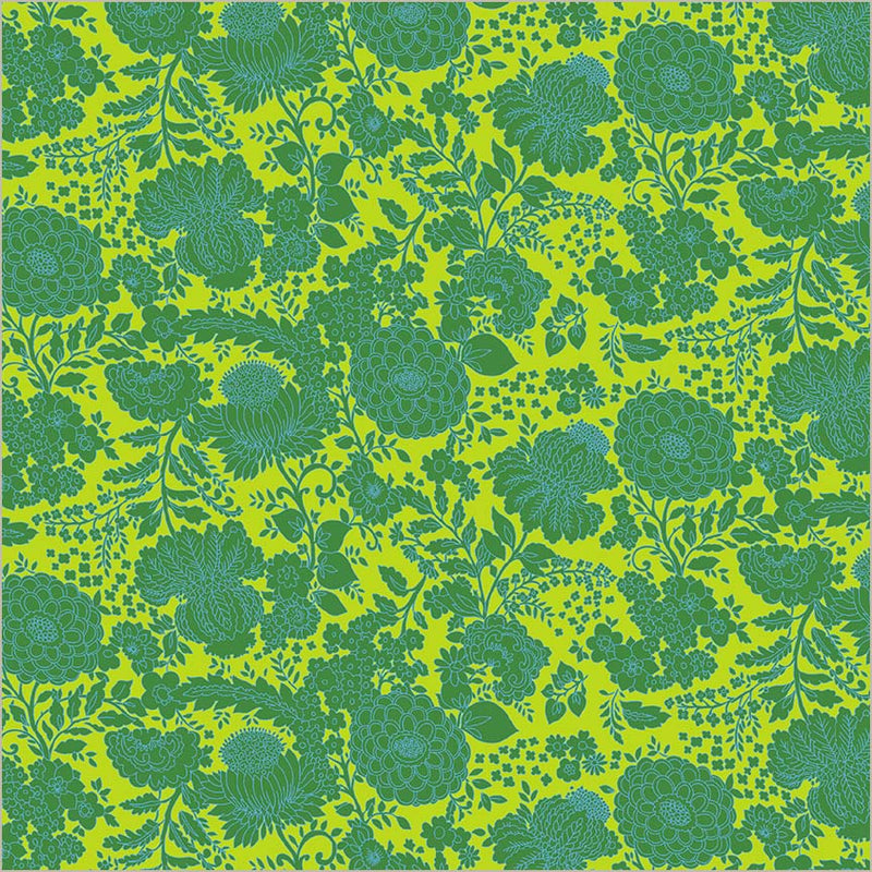 Cotton Print Fabric Sweet Talk Kim Lime 44/45"