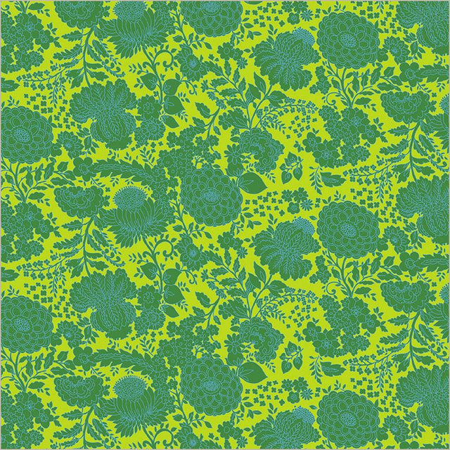 Cotton Print Fabric Sweet Talk Kim Lime 44/45"