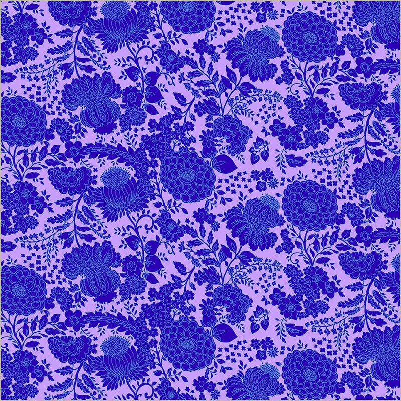 Cotton Print Sweet Talk Kim Royal 44/45 Fabric