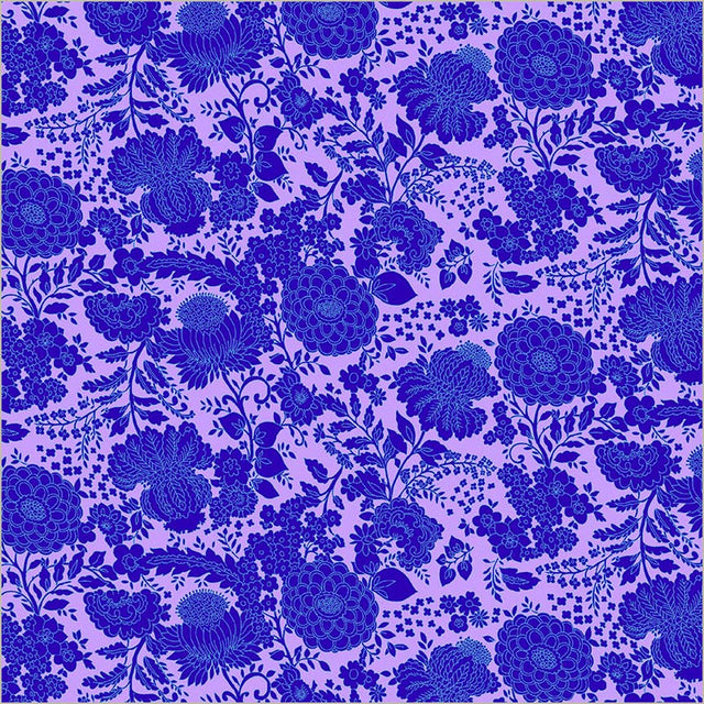 Cotton Print Sweet Talk Kim Royal 44/45 Fabric