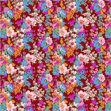 Cotton Fabric Sweet Talk Leann Crimson 44/45"