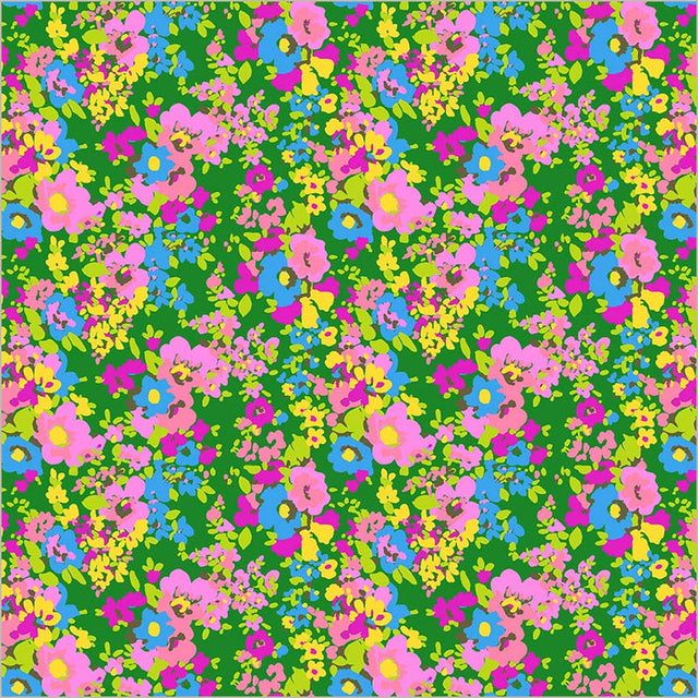 Cotton Print Fabric Sweet Talk Leann Grass 44/45"