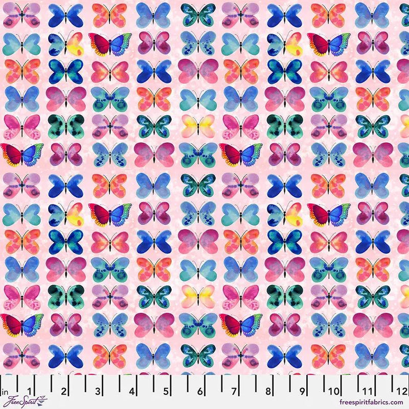 Pink Cotton Fabric 44/45 Love in the Wild