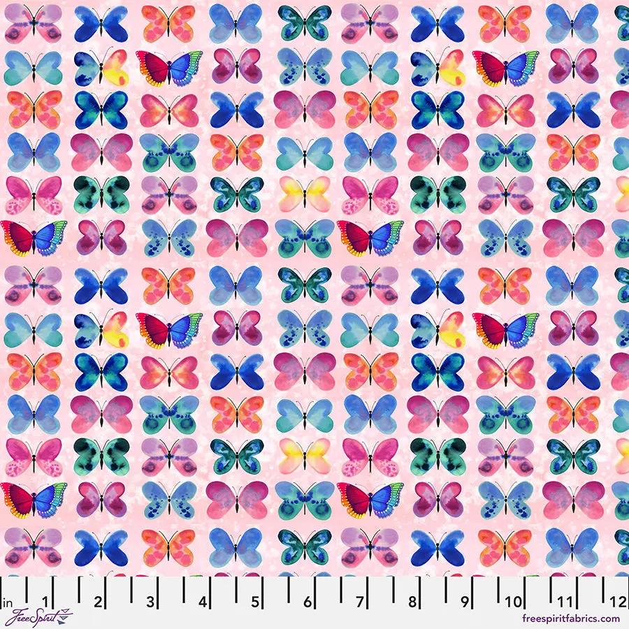 Pink Cotton Fabric 44/45 Love in the Wild