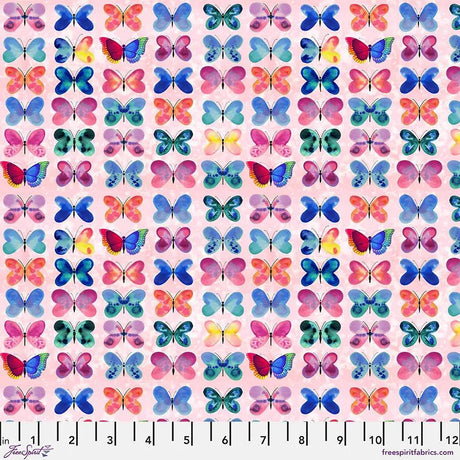 Pink Cotton Fabric 44/45 Love in the Wild