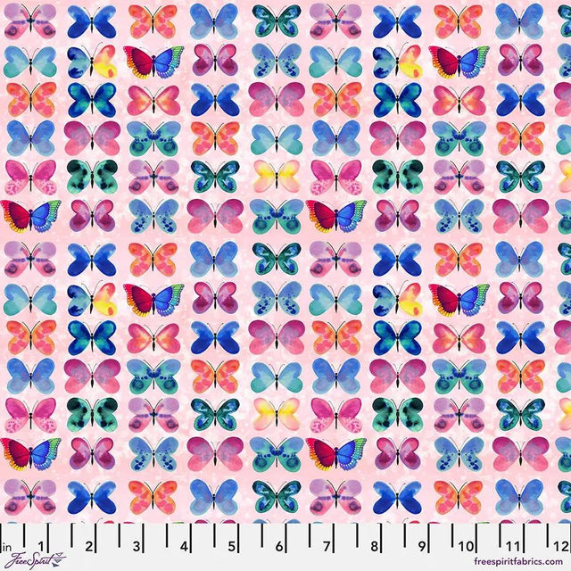 Pink Cotton Fabric 44/45 Love in the Wild