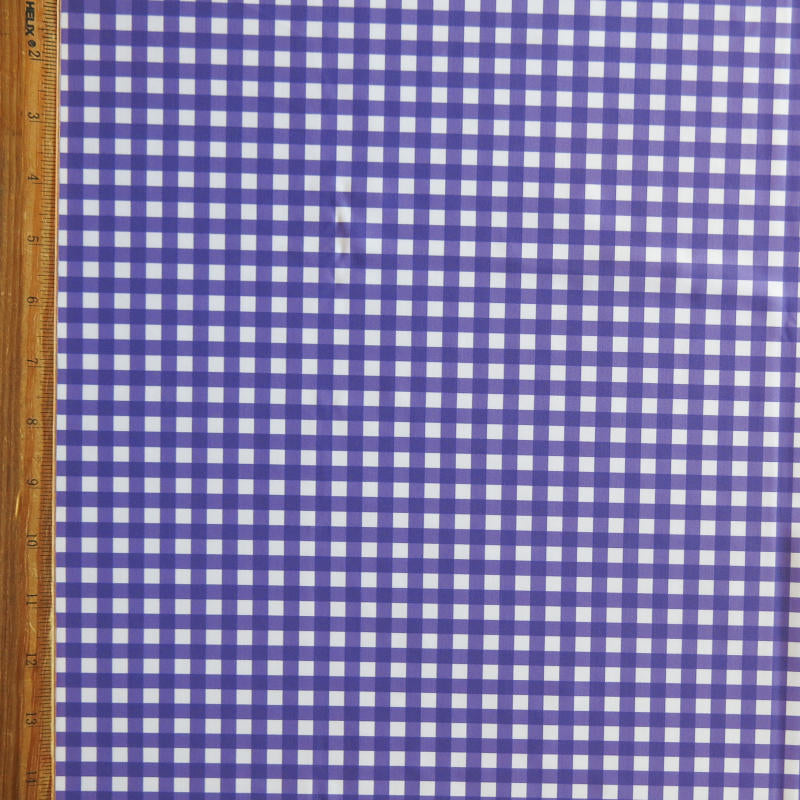 Swim Knit Poly Spandex Gingham Purple