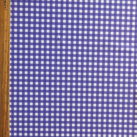 Swim Knit Poly Spandex Gingham Purple