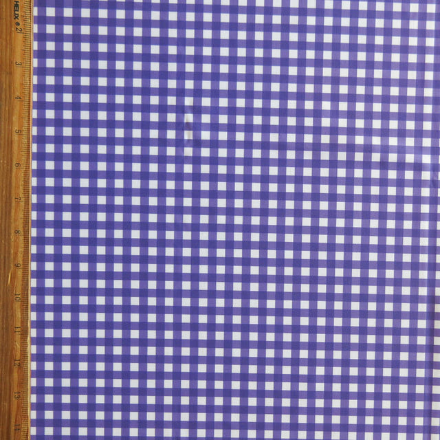 Swim Knit Poly Spandex Gingham Purple