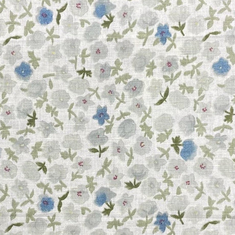 Linen Cotton Blend Sweet Peas Print Fabric