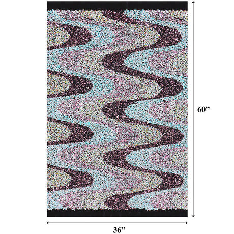 Swell Stretch Velvet Sequin Polyester Velvet Spandex Fabric - Embroidered Sequins, 60" Cut Width, 46/47" Usable Width (1 Yard)