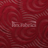 Swirl Lace Nylon Spandex Fabric - 4-Way Stretch, Swirl Pattern, 58/60" Width, 175 GSM, 6 Colorways (1 Yard)