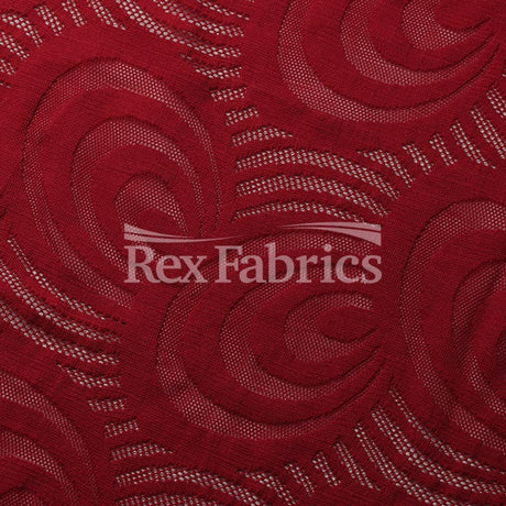 Swirl Lace Nylon Spandex Fabric - 4-Way Stretch, Swirl Pattern, 58/60" Width, 175 GSM, 6 Colorways (1 Yard)