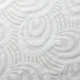 Swirl Lace Nylon Spandex Fabric - 4-Way Stretch, Swirl Pattern, 58/60" Width, 175 GSM, 6 Colorways (1 Yard)