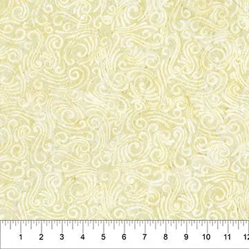 Cotton Wideback Fabric Swirls II Beige 108"