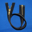 #5 Brass Separating Jacket Zippers - Brass Teeth, Beige, 20"-36" Lengths