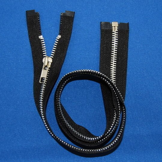 #5 Aluminum Separating Jacket Zippers - Aluminum Teeth, 30" Length