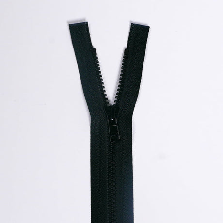 Vislon Separating Shirt Zipper - #3 Teeth, Black/Tan, 14"/16"/18" Length