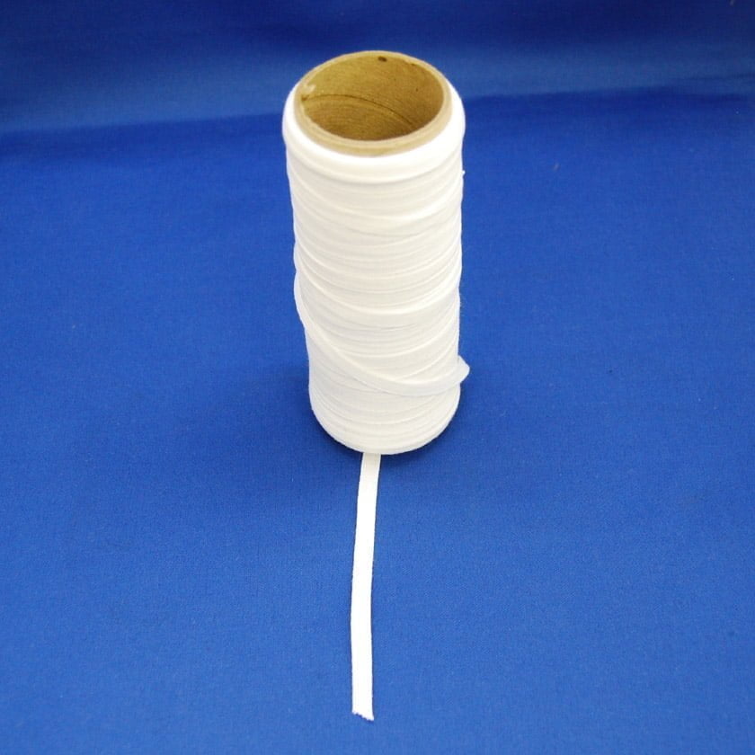 Fine Cotton Edge Tape Cotton Fabric - White, Natural, 1/4" Width