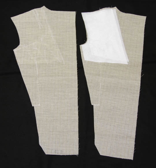 Single Breasted Coat Front Striped Heavier Hymo Fabric - Striped, Various Sizes