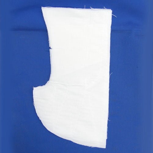 Chest Part In White Hymo Fabric - Front, White, Sizes 38-56