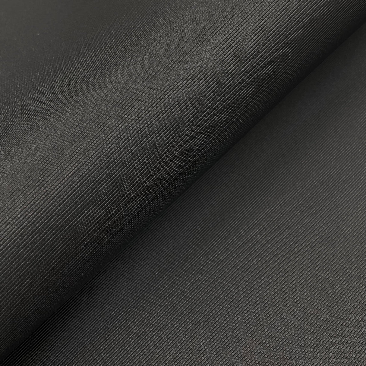 Grosgrain Tuxedo Lapel Facing Polyester Fabric - Grosgrain, Black, 60" Width