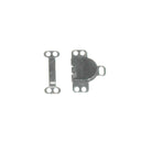 Skirt Hooks And Eyes Fabric - Black, Nickel
