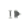 Skirt Hooks And Eyes Fabric - Black, Nickel